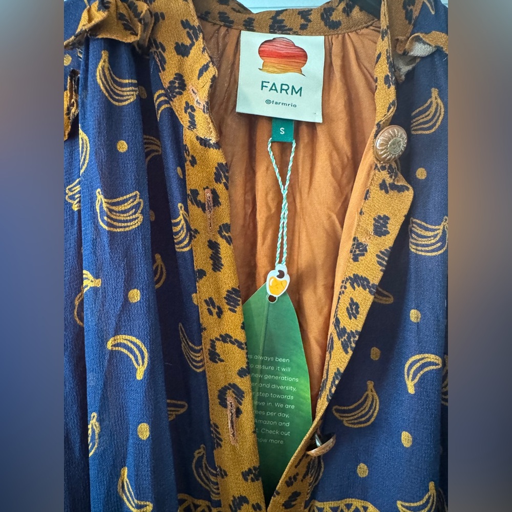 FARM Rio Multicolor Patchwork Maxi Dress - Mustard, Navy, Olive - Picture 4 of 13